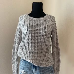 Waffle knit sweater